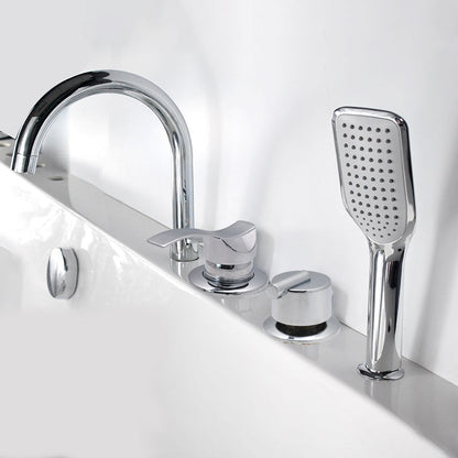 Skorter | Wall-mounted Copper Roman Bathtub Faucet Low Arc Roman Bathtub Filler Trim
