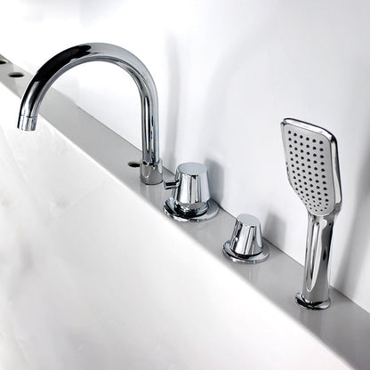 Skorter | Wall-mounted Copper Roman Bathtub Faucet Low Arc Roman Bathtub Filler Trim