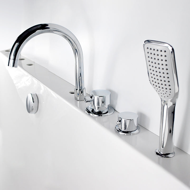 Skorter | Wall-mounted Copper Roman Bathtub Faucet Low Arc Roman Bathtub Filler Trim