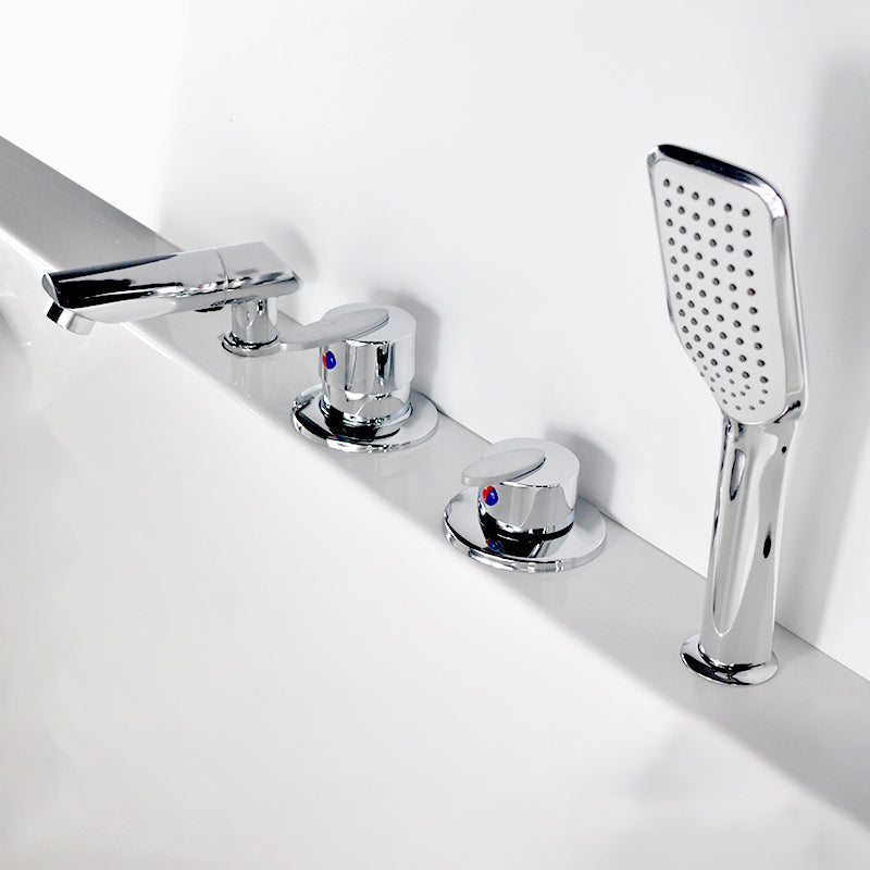 Skorter | Wall-mounted Copper Roman Bathtub Faucet Low Arc Roman Bathtub Filler Trim