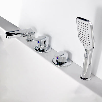 Skorter | Wall-mounted Copper Roman Bathtub Faucet Low Arc Roman Bathtub Filler Trim