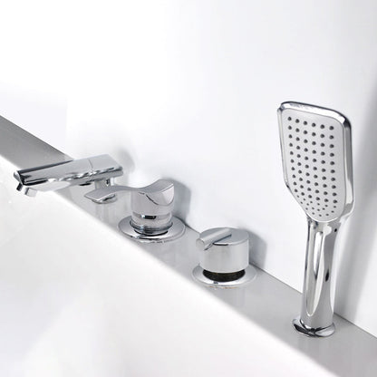 Skorter | Wall-mounted Copper Roman Bathtub Faucet Low Arc Roman Bathtub Filler Trim
