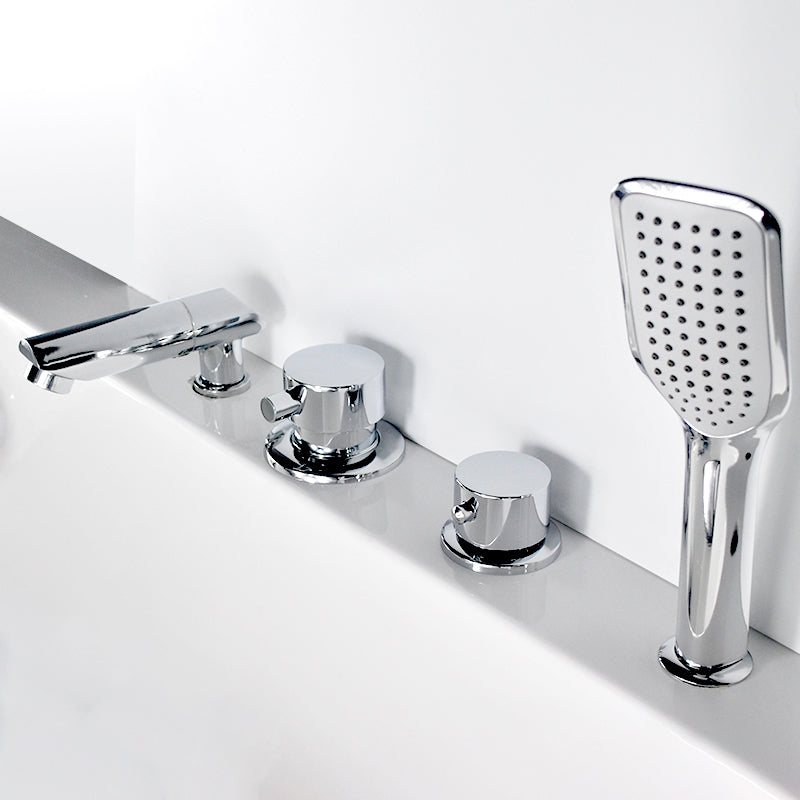 Skorter | Wall-mounted Copper Roman Bathtub Faucet Low Arc Roman Bathtub Filler Trim