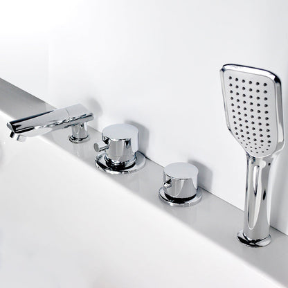 Skorter | Wall-mounted Copper Roman Bathtub Faucet Low Arc Roman Bathtub Filler Trim