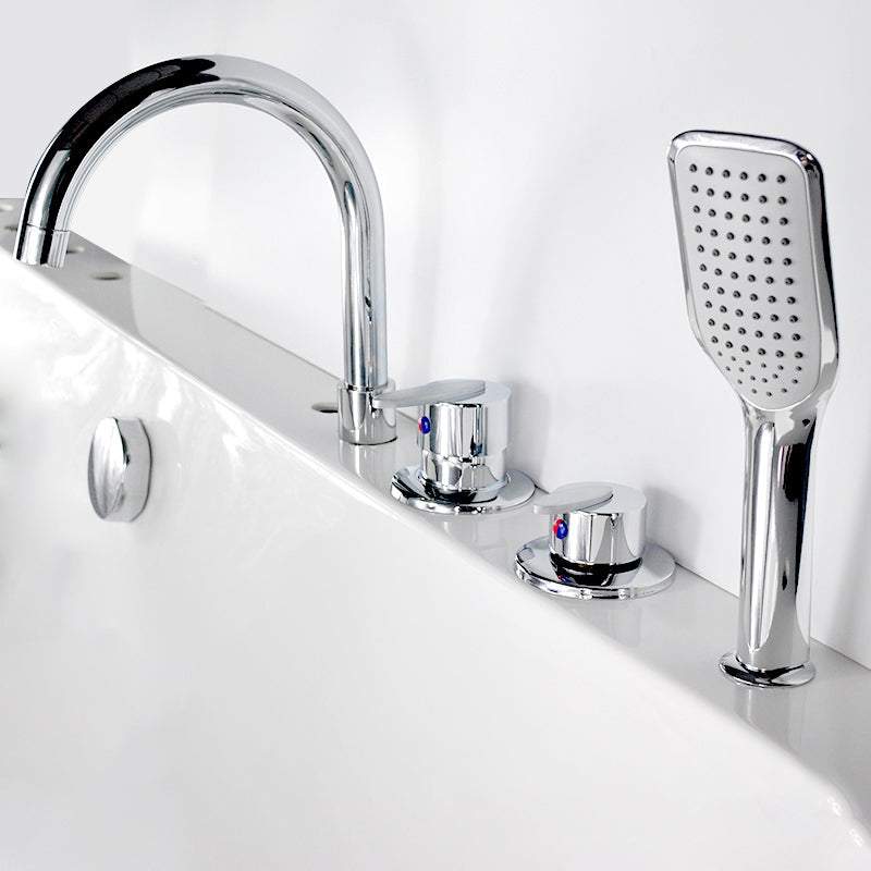 Skorter | Wall-mounted Copper Roman Bathtub Faucet Low Arc Roman Bathtub Filler Trim