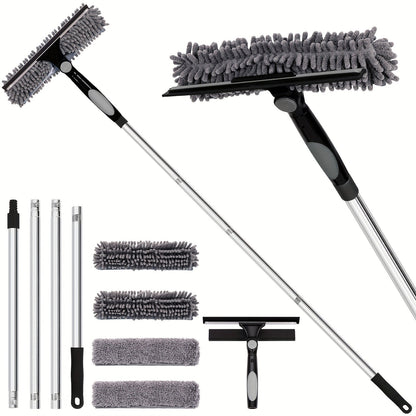 Skorter | Crystal Clear Window Cleaner – Professional 2-in-1 Telescopic Window and Glass Cleaning System