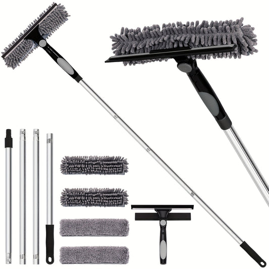 Skorter | Crystal Clear Window Cleaner – Professional 2-in-1 Telescopic Window and Glass Cleaning System