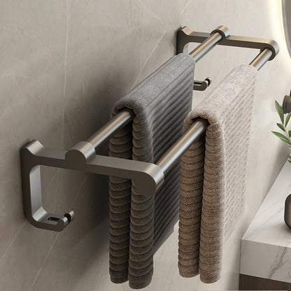 Skorter | Contemporary Bathroom Accessory Set Grey Aluminum Bathroom Accessory Kit
