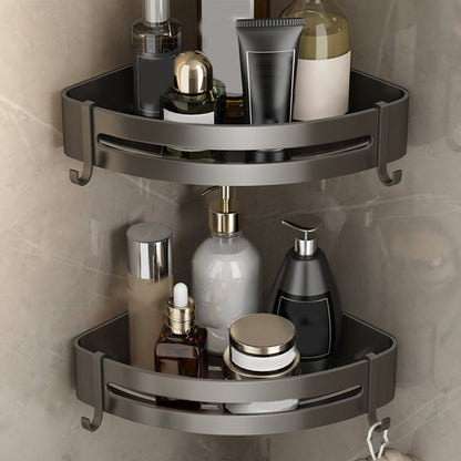 Skorter | Contemporary Bathroom Accessory Set Grey Aluminum Bathroom Accessory Kit