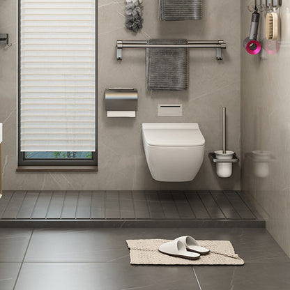 Skorter | Contemporary Bathroom Accessory Set Grey Aluminum Bathroom Accessory Kit