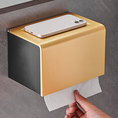 Skorter | Contemporary Bath Accessories Set Black & Golden Bath Shelf/Towel Bar