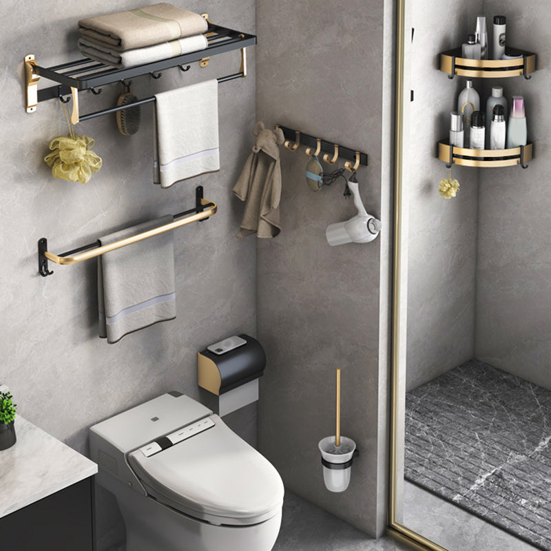 Skorter | Black & Brass Bathroom Set Modern Style Bathroom Accessories As Individual Piece Or As Set