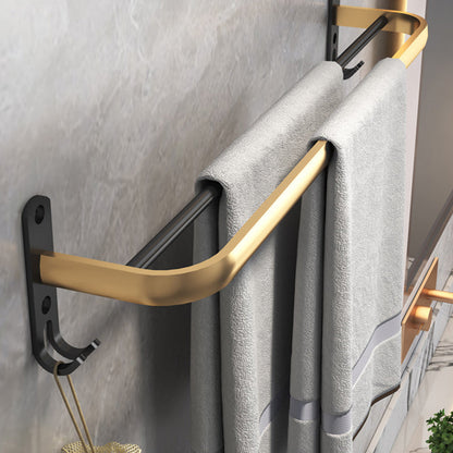 Skorter | Black & Brass Bathroom Set Modern Style Bathroom Accessories As Individual Piece Or As Set
