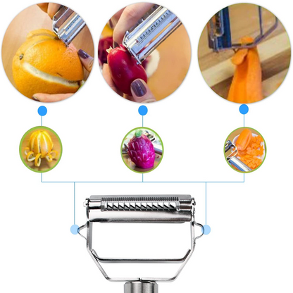 Skorter | Ultra-sharp stainless steel multifunctional vegetable peeler & julienne cutter