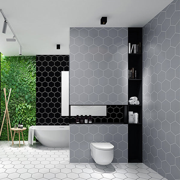 Skorter | Bathroom Wall Floor Tile Waterproof Geometric Pattern Floor Wallpaper