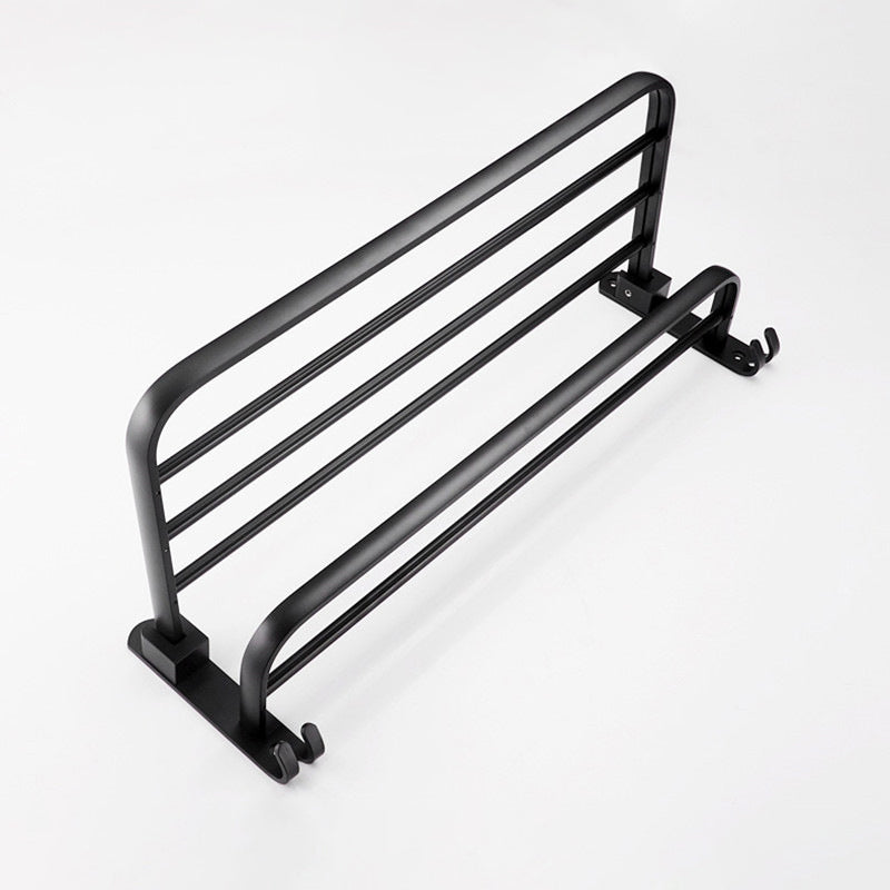 Skorter | Contemporary 8-piece Bathroom Accessory Set Matte Black Bathroom Shelf/Paper Holder/Towel Hook