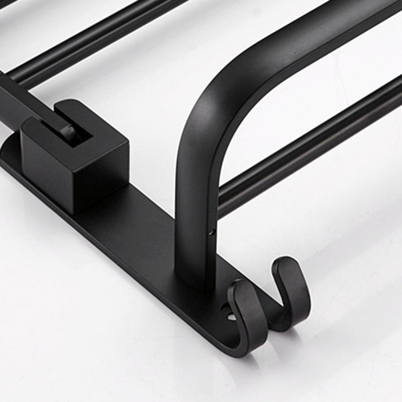 Skorter | Contemporary 8-piece Bathroom Accessory Set Matte Black Bathroom Shelf/Paper Holder/Towel Hook