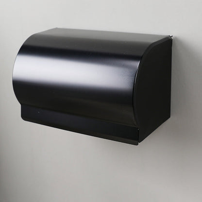 Skorter | Contemporary 8-piece Bathroom Accessory Set Matte Black Bathroom Shelf/Paper Holder/Towel Hook