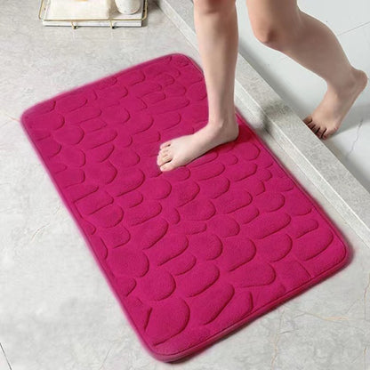 Skorter | Cobblestone Embossed Bathroom Bath Mat