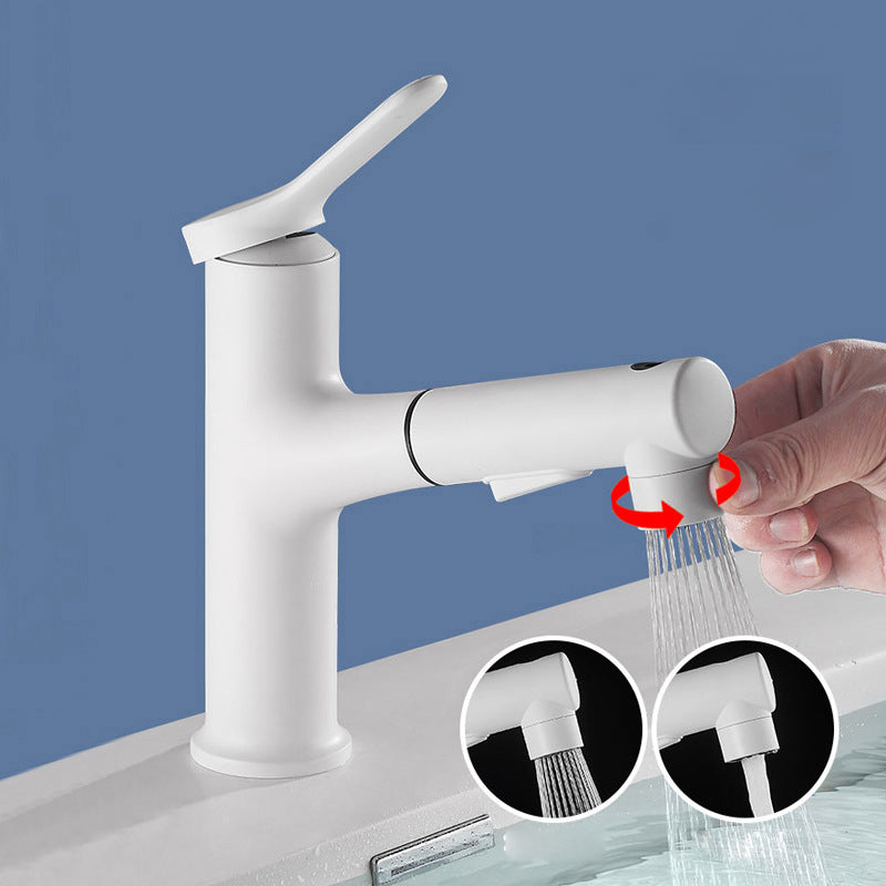 Skorter | Contemporary Vessel Faucet Copper Single Handle Low Arc Pull Down Vessel Faucet for Home