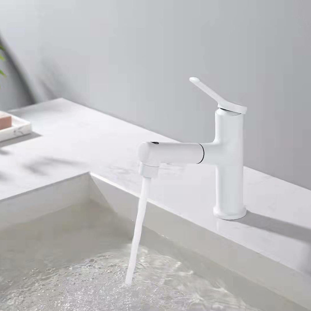 Skorter | Contemporary Vessel Faucet Copper Single Handle Low Arc Pull Down Vessel Faucet for Home