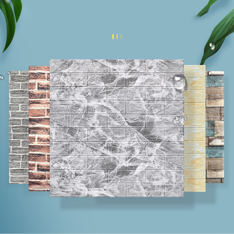 Skorter | 3D embossing interior wall panel self-adhesive square wall panel