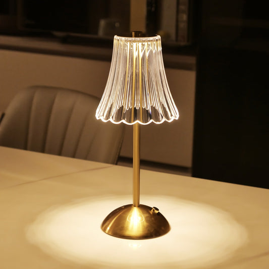 Skorter | Crystaluxe - LED Crystal Table Lamp with Touch Control, Three-colored Light