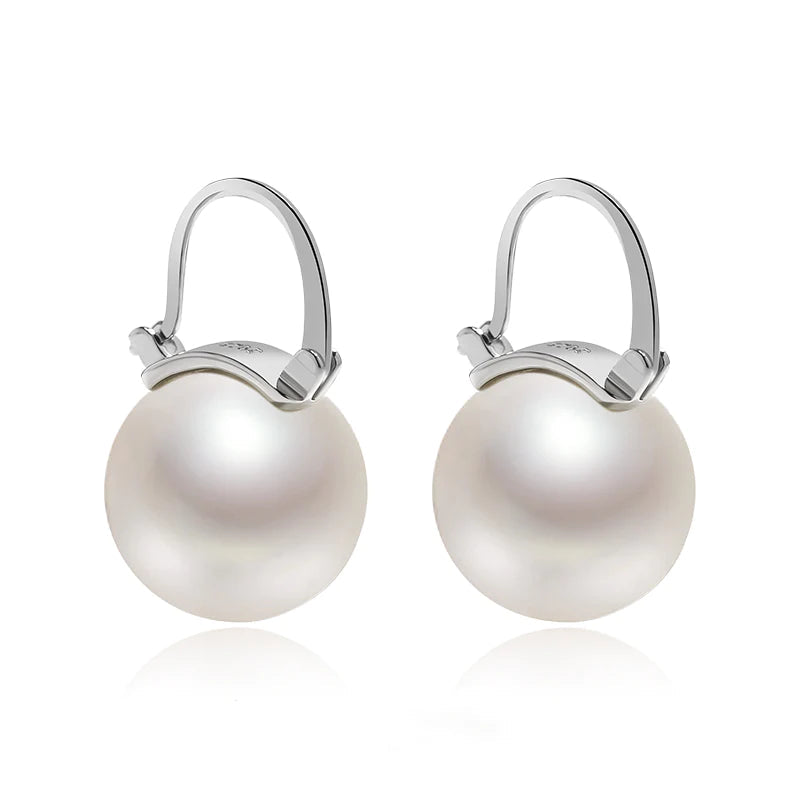 Skorter | Black Pearl Earrings  Available in White Champagne Grey Gold and Black  Pearl Dangle Earrings