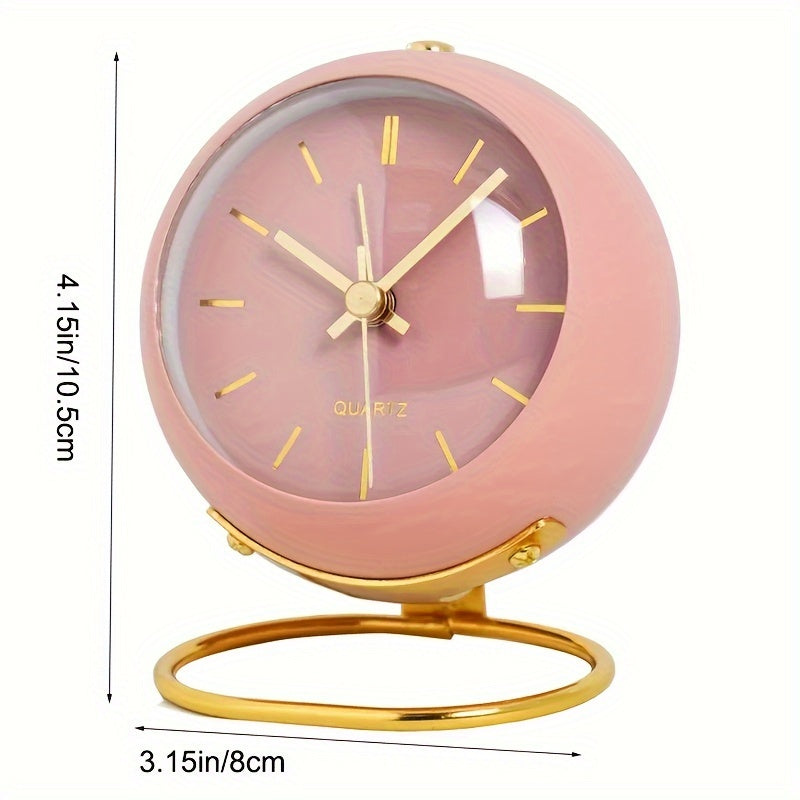Skorter | Retro Analog Alarm - Silent Non-Ticking Metal Clock