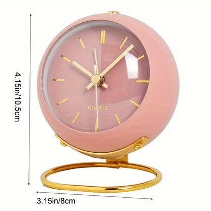 Skorter | Retro Analog Alarm - Silent Non-Ticking Metal Clock