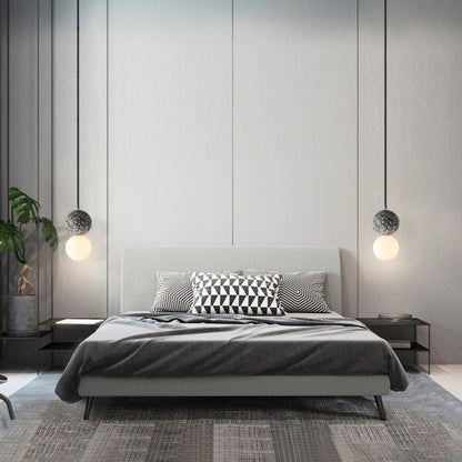 Skorter | Aurora Small Modern LED Ceiling Lamps - Black and White Glass for Dining Table