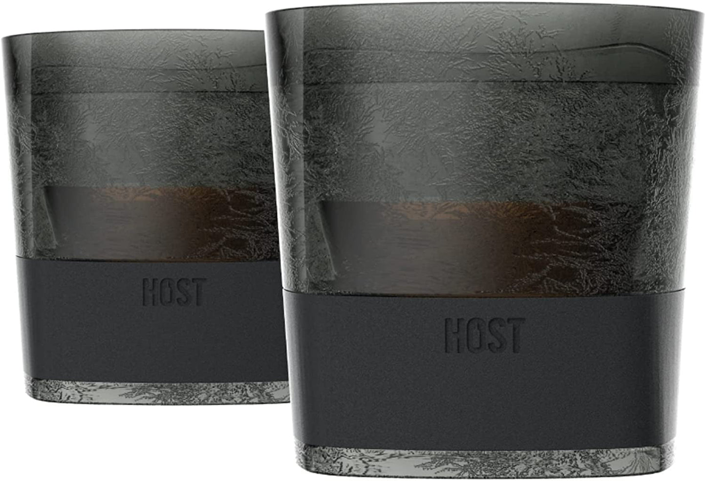Skorter | Cooling Cups for Whiskey, Bourbon and Scotch, Freezer Gel Chiller Double Wall Glass Set of 1, Smoke, 9 ounces