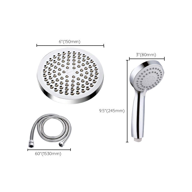 Skorter | 4-Setting Silver Shower Set Hidden Wall Mount Holder Tee with Socket