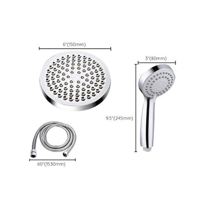 Skorter | 4-Setting Silver Shower Set Hidden Wall Mount Holder Tee with Socket