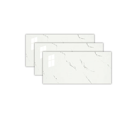 Skorter | 3-Pack PVC Rectangular Peel & Stick Subway Tiles Kitchen and Bathroom Backsplash