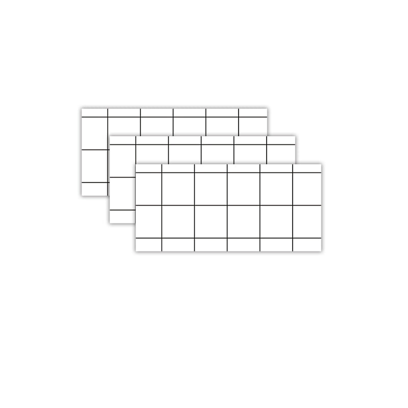 Skorter | 3-Pack PVC Rectangular Peel & Stick Subway Tiles Kitchen and Bathroom Backsplash