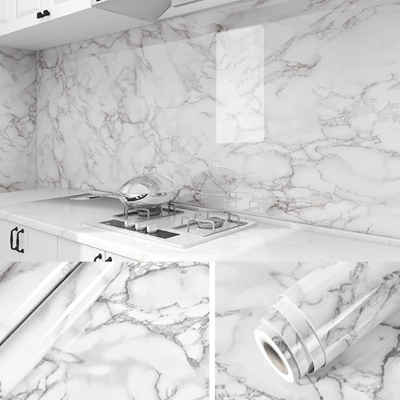 Skorter | Contemporary waterproof single tile marble print peel and stick bathroom backsplash tile