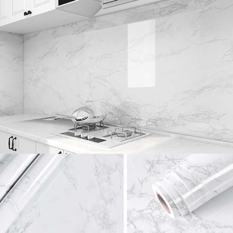 Skorter | Contemporary waterproof single tile marble print peel and stick bathroom backsplash tile