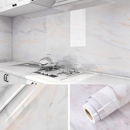 Skorter | Contemporary waterproof single tile marble print peel and stick bathroom backsplash tile