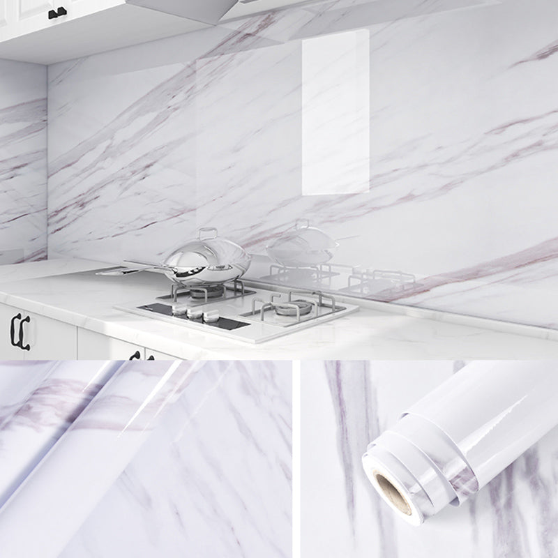 Skorter | Contemporary waterproof single tile marble print peel and stick bathroom backsplash tile