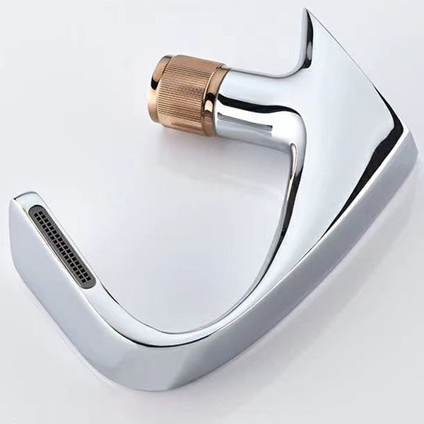 Skorter | Button Handle Faucet Contemporary Style Faucet with Waterfall Spout