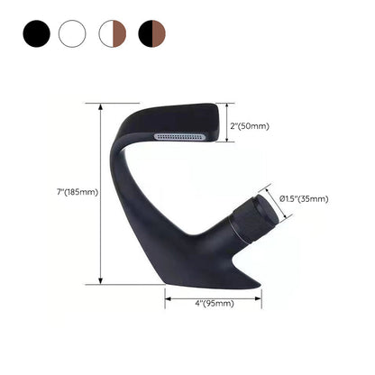 Skorter | Button Handle Faucet Contemporary Style Faucet with Waterfall Spout