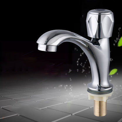 Skorter | Contemporary Centerset Faucet Knob Handle Low Arc Solid Brass Faucet