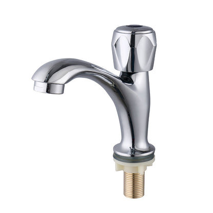 Skorter | Contemporary Centerset Faucet Knob Handle Low Arc Solid Brass Faucet