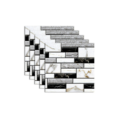 Skorter | Pattern Matte Color Stone Peel and Stick Mosaic Tile Peel and Stick Tile Set of 5