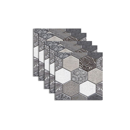 Skorter | Pattern Matte Color Stone Peel and Stick Mosaic Tile Peel and Stick Tile Set of 5