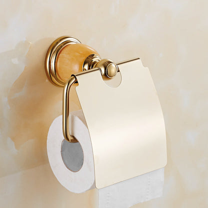 Skorter | Contemporary brushed brass bathroom accessories as a single piece or as a set