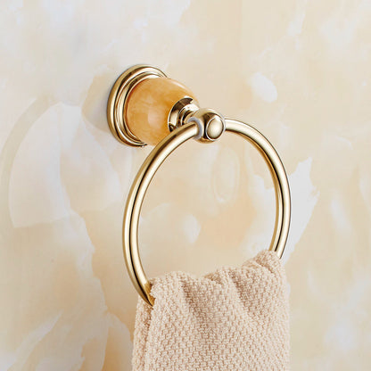 Skorter | Contemporary brushed brass bathroom accessories as a single piece or as a set