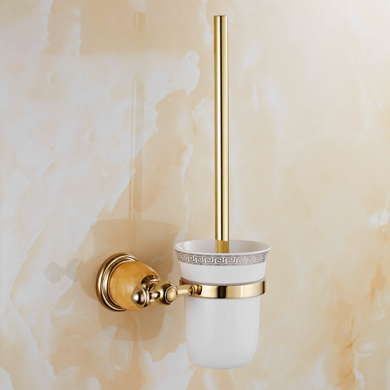 Skorter | Contemporary brushed brass bathroom accessories as a single piece or as a set