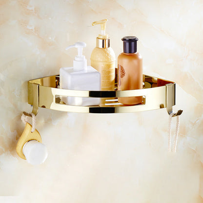 Skorter | Contemporary brushed brass bathroom accessories as a single piece or as a set